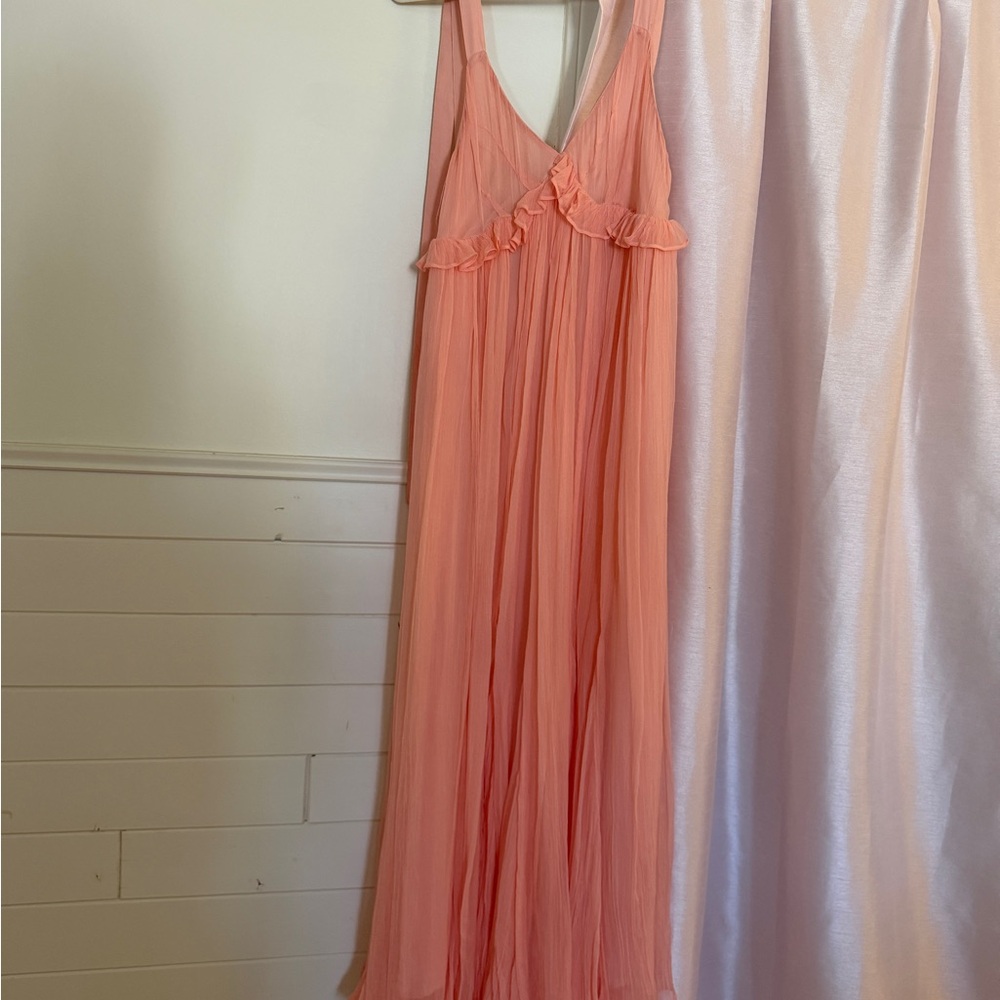 NWT SMALL J. Crew Peach Maxi Dress